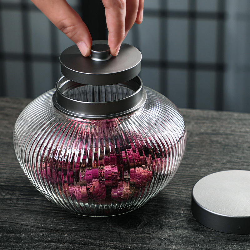 Glass Storage Jar for Candy Storage Jar for Glass Spice Jar with Wooden Lid
