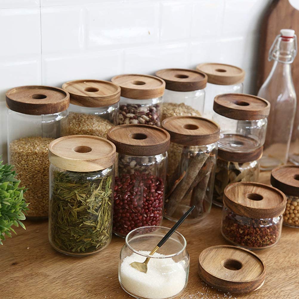 Glass Storage Jars with Lid, Kitchen Storage Jars Set, for Food Storage