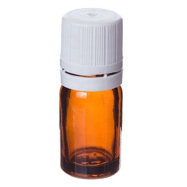 Glass Vials Amber Wholesale Small 5 Ml Dropper Eye Drop Pharmaceutical with Orifice Reducers with Euro-style Caps Acid Etch