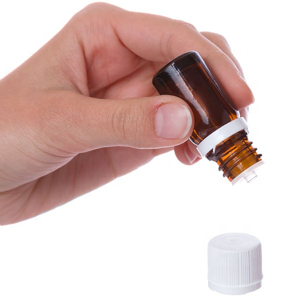 Glass Vials Amber Wholesale Small 5 Ml Dropper Eye Drop Pharmaceutical with Orifice Reducers with Euro-style Caps Acid Etch