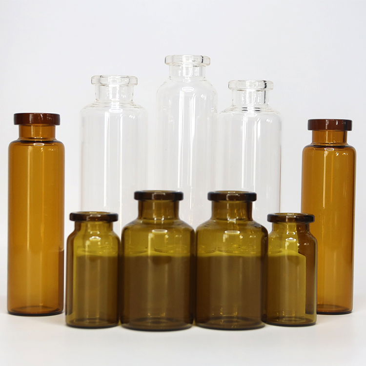 Glass Vials Stopper Injection with Medical Butyl Rubber 5 Ml Screen Printing Amber, Clear or according to Request Carton Box