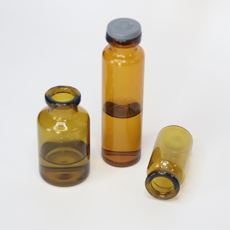 Glass Vials Stopper Injection with Medical Butyl Rubber 5 Ml Screen Printing Amber, Clear or according to Request Carton Box