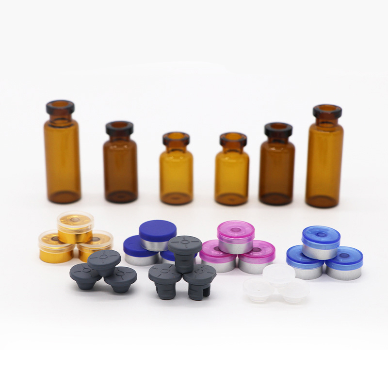 Glass Vials Stopper Injection with Medical Butyl Rubber 5 Ml Screen Printing Amber, Clear or according to Request Carton Box