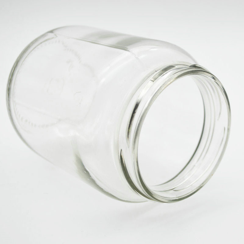 Glass Wide Mouth Jars 16oz With Black Metal Airtight Lid Ideal for Jam,Honey,Wedding Favors,Canning Jars