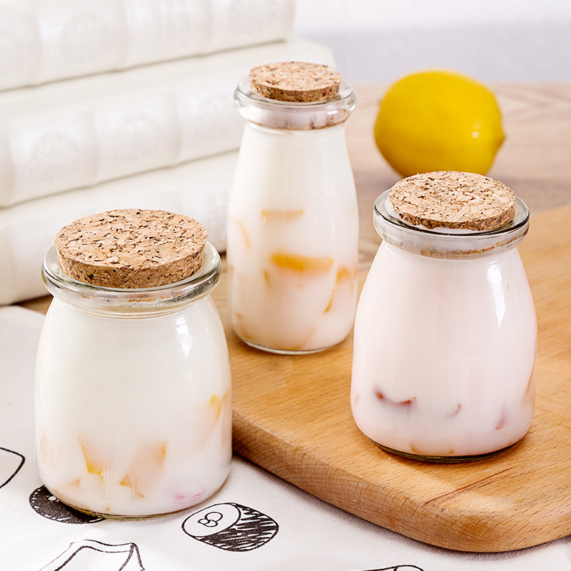 Glass Yogurt Jam Pudding Jar 100ml 200ml Clear Pudding Glass Jar