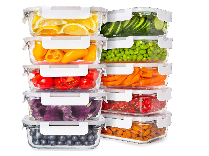 Glass bento lunch box BPA Free Micrrowave safe food container hot selling Premium Glass Food Storage Containers