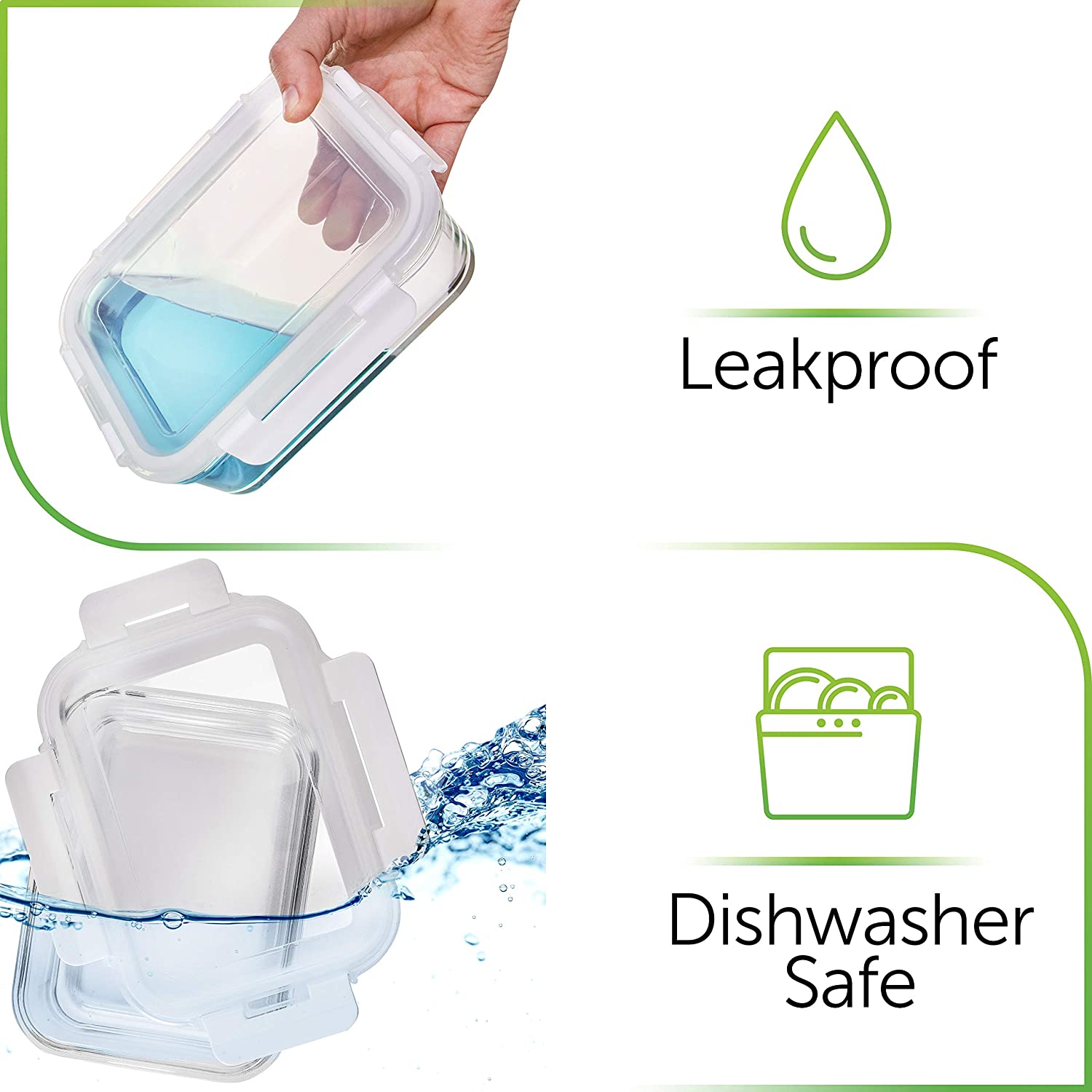 Glass bento lunch box BPA Free Micrrowave safe food container hot selling Premium Glass Food Storage Containers