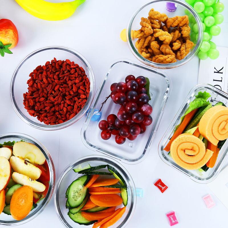 Glass bento lunch box BPA Free Micrrowave safe food container hot selling Premium Glass Food Storage Containers