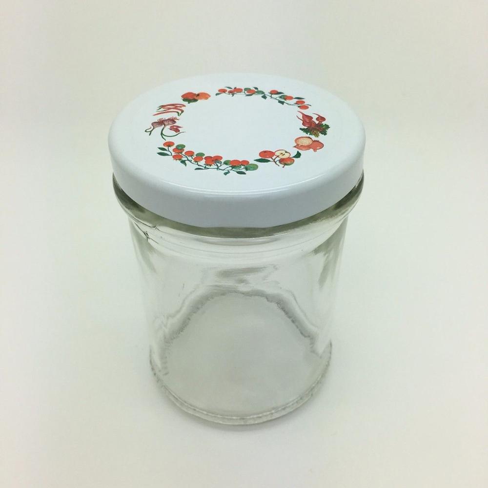 Glass bonta jars caps honey 250ml glass jar with lids metal