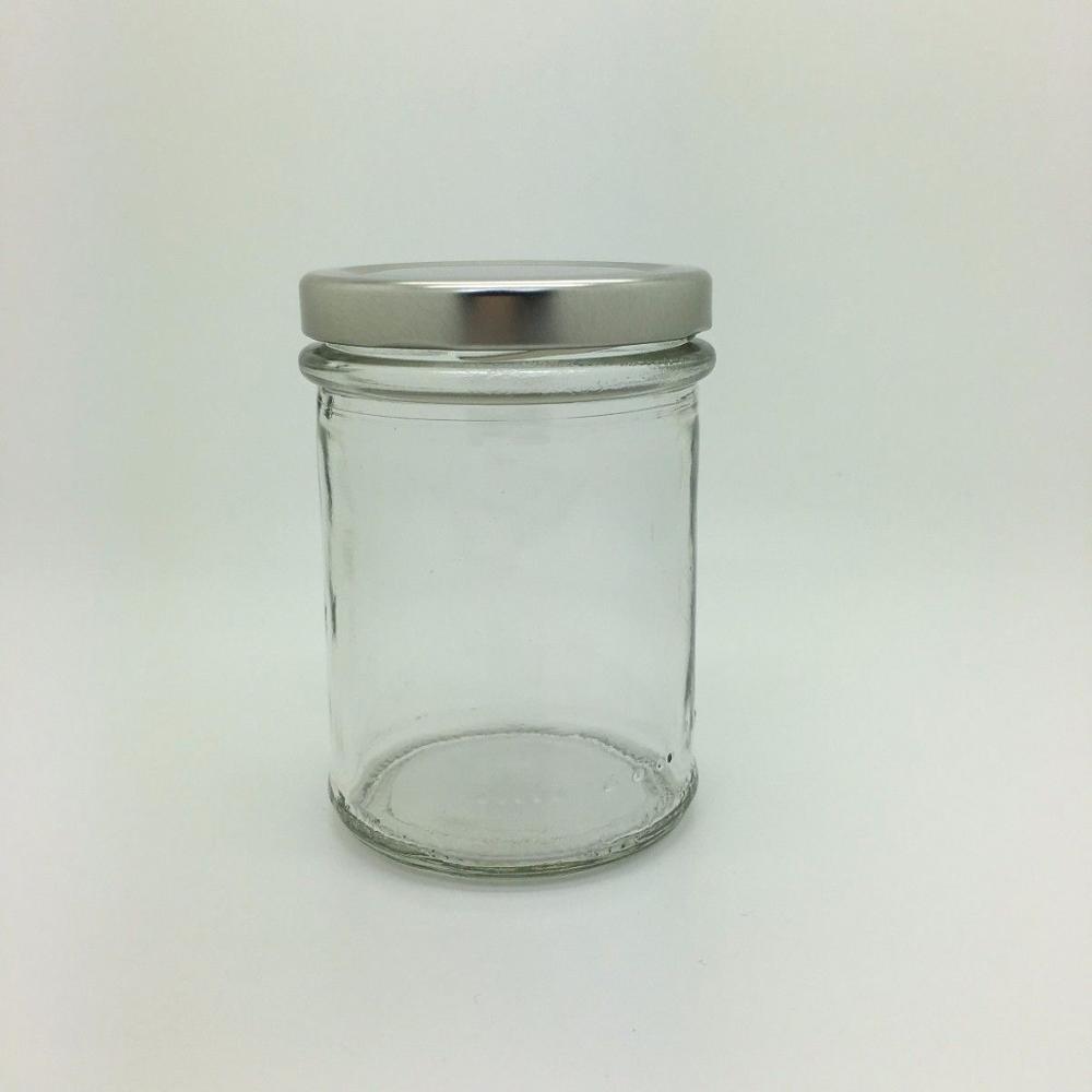 Glass bonta jars caps honey 250ml glass jar with lids metal