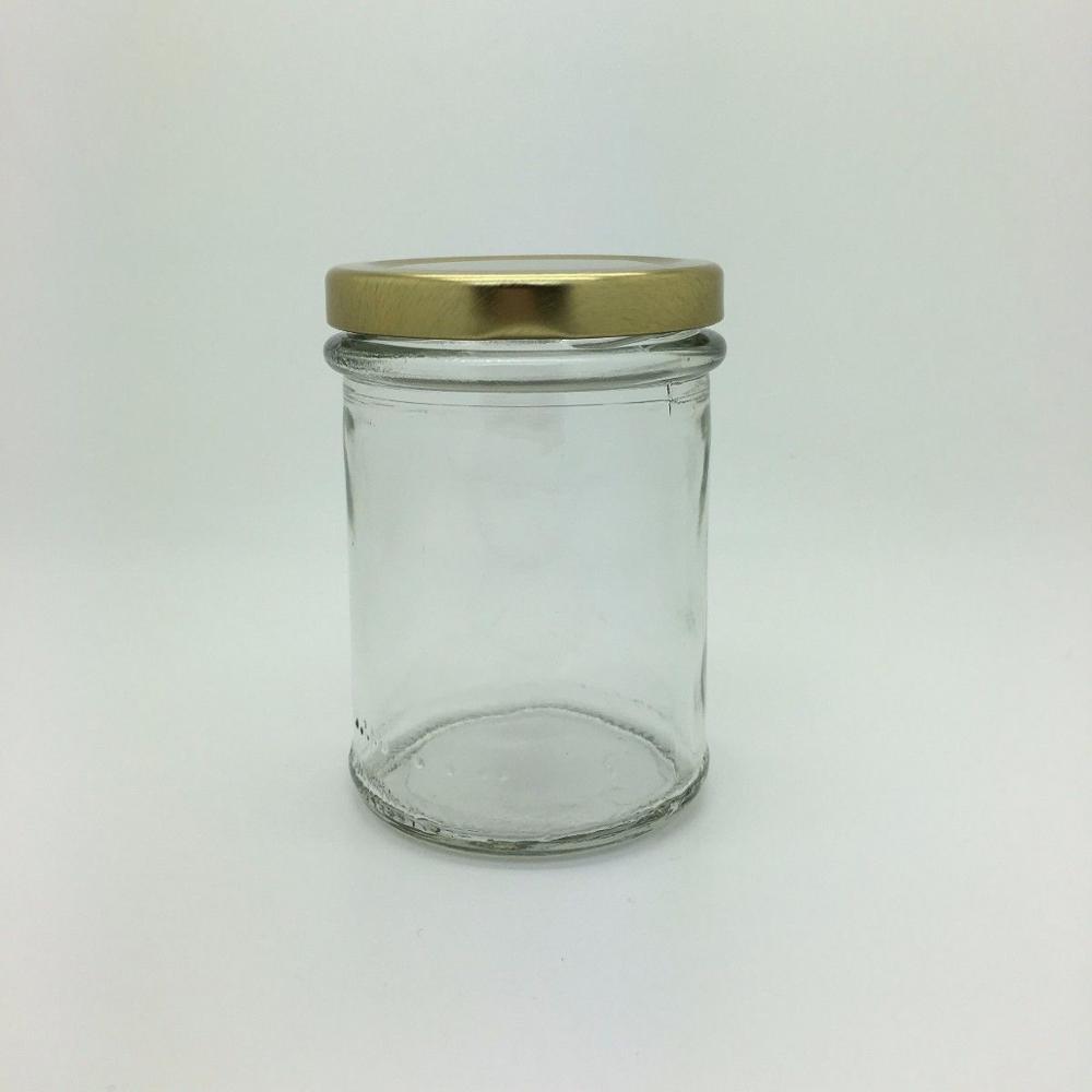 Glass bonta jars caps honey 250ml glass jar with lids metal