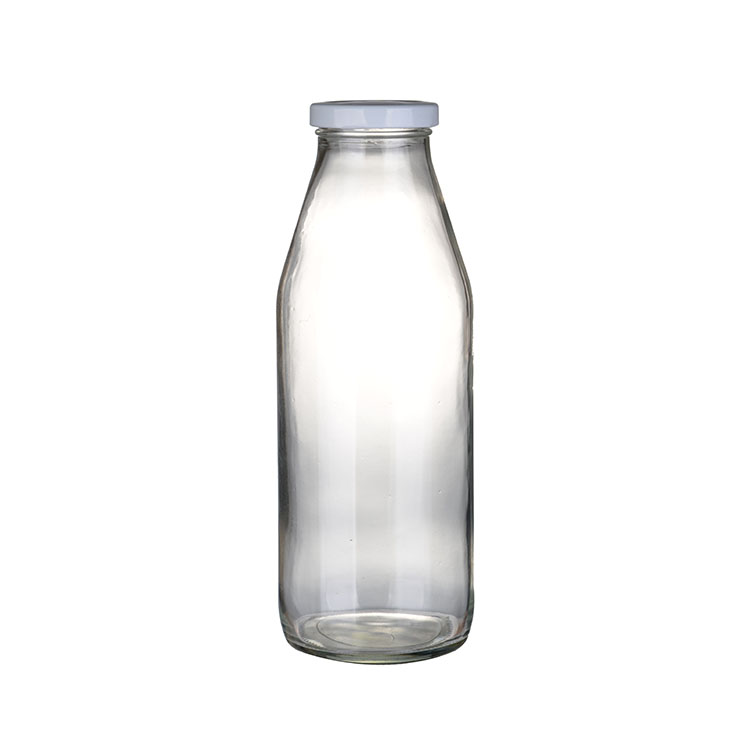 Glass bottle 1L empty bottle 1000ml milk glass bottle with cap