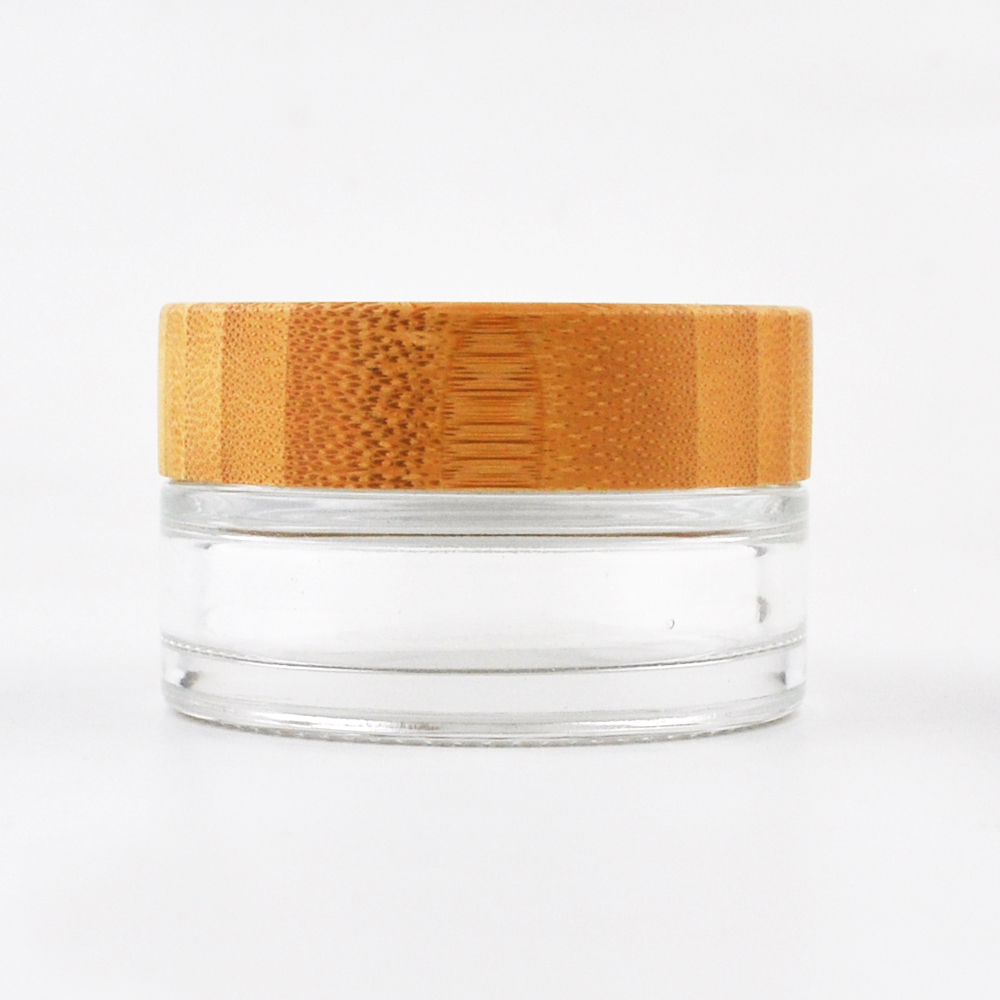 Glass bottle 50ml crimp concentrate jars air tight wide mouth