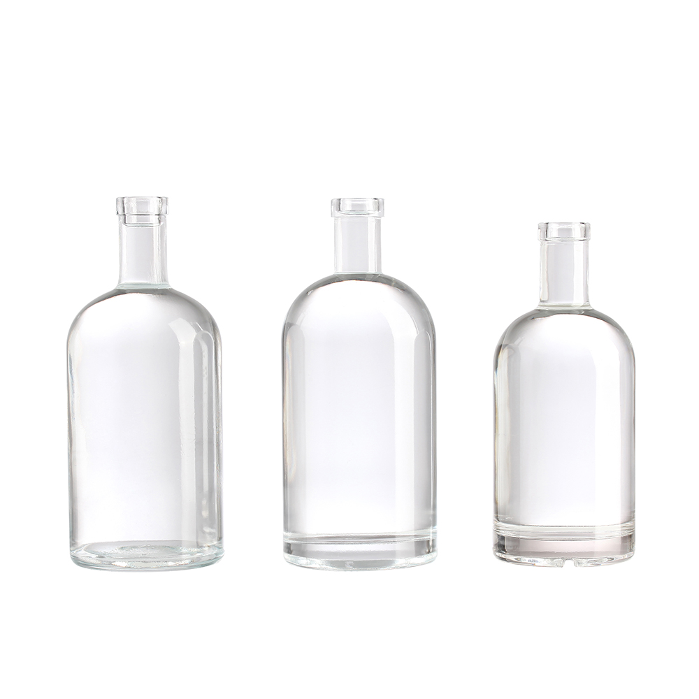 Glass bottle factory supplier direct sales clear glass bottle absolute vodka glass bottle with cork