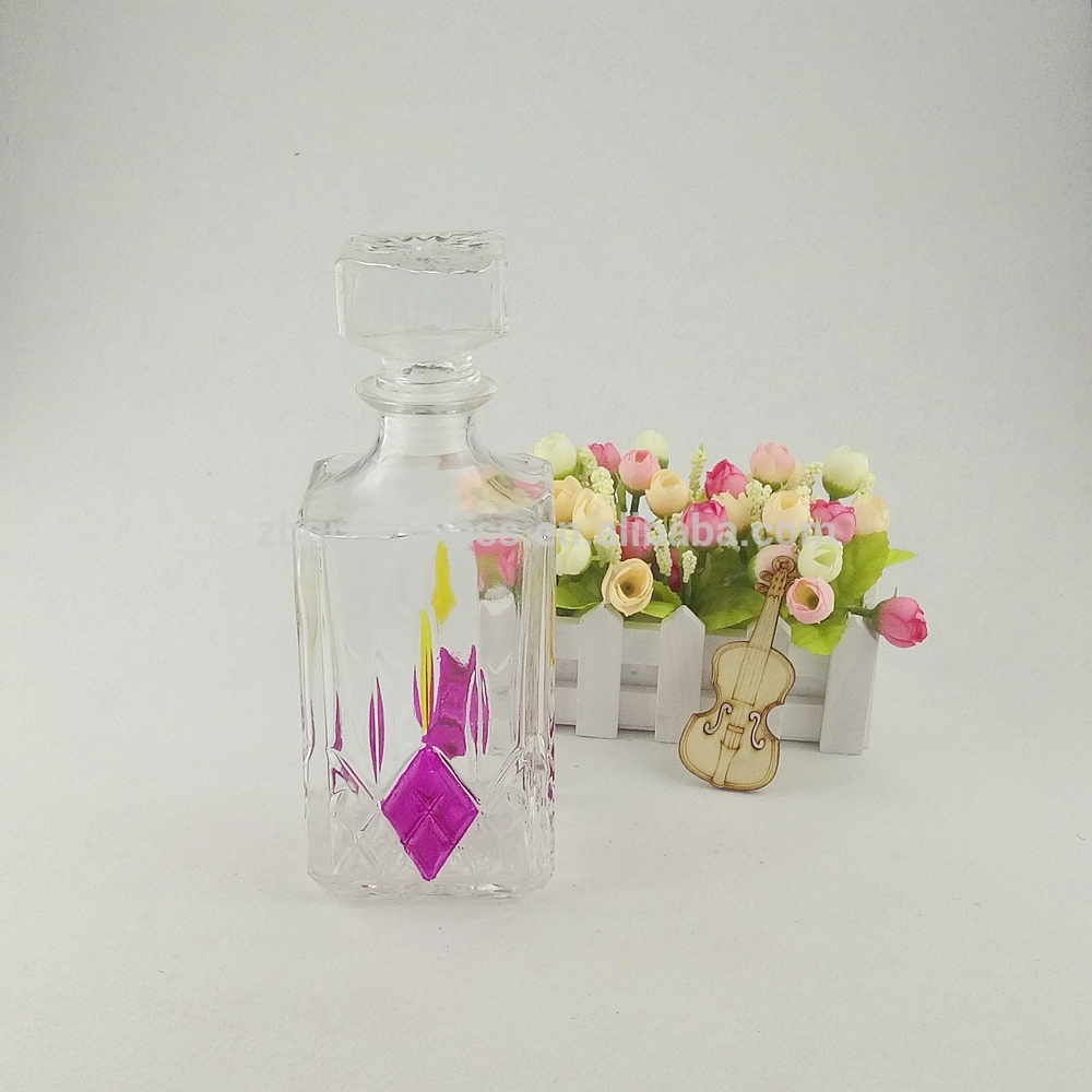 Glass bottles for liquor with glass lids