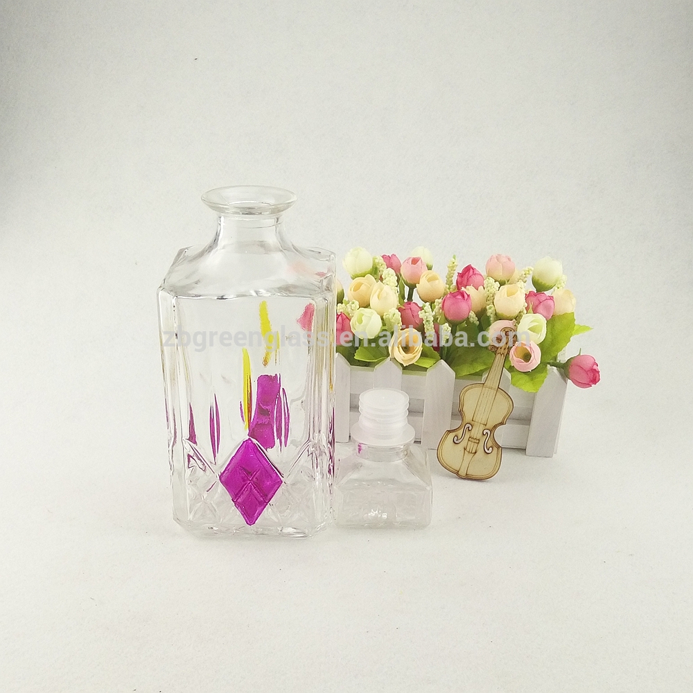 Glass bottles for liquor with glass lids