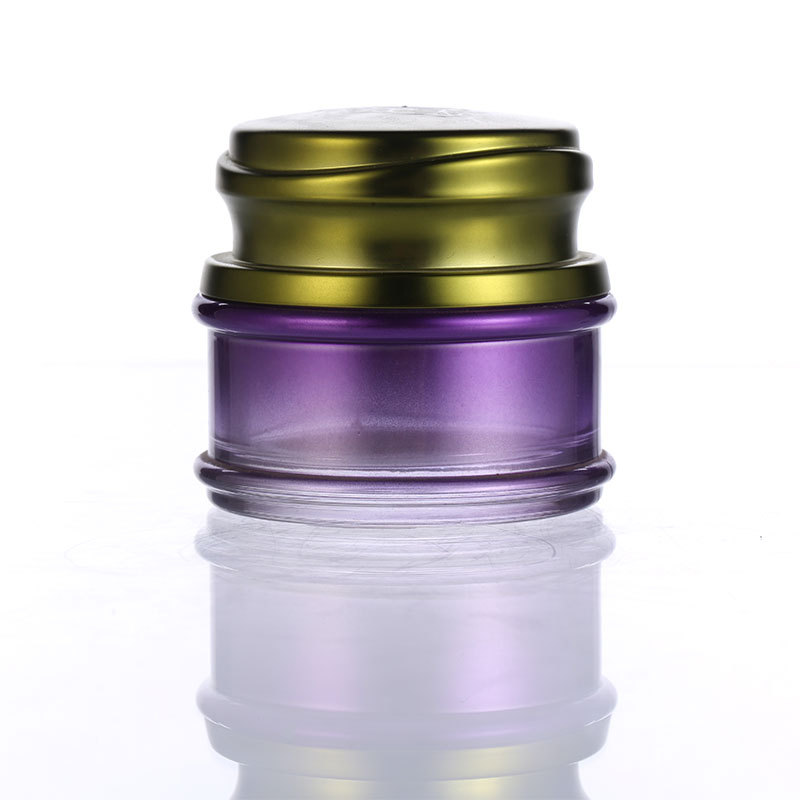 Glass bottles purple face cream containers 120ml jar bottle