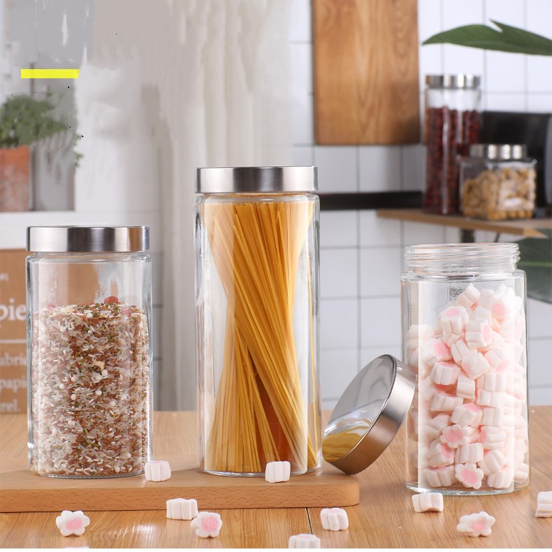 Glass bottles sealed cans sugar canister kitchen large storage snack canister miscellaneous grain tea milk powder canister