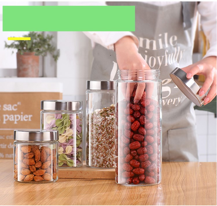 Glass bottles sealed cans sugar canister kitchen large storage snack canister miscellaneous grain tea milk powder canister