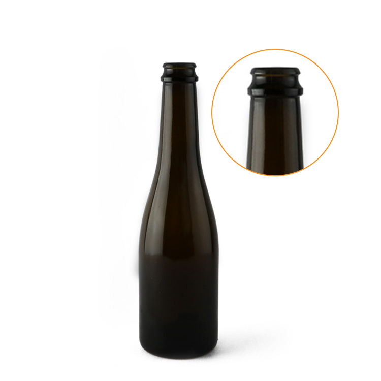 Glass bottles with corks 375 ml alcohol glass bottle green champagne bottle CYC-385