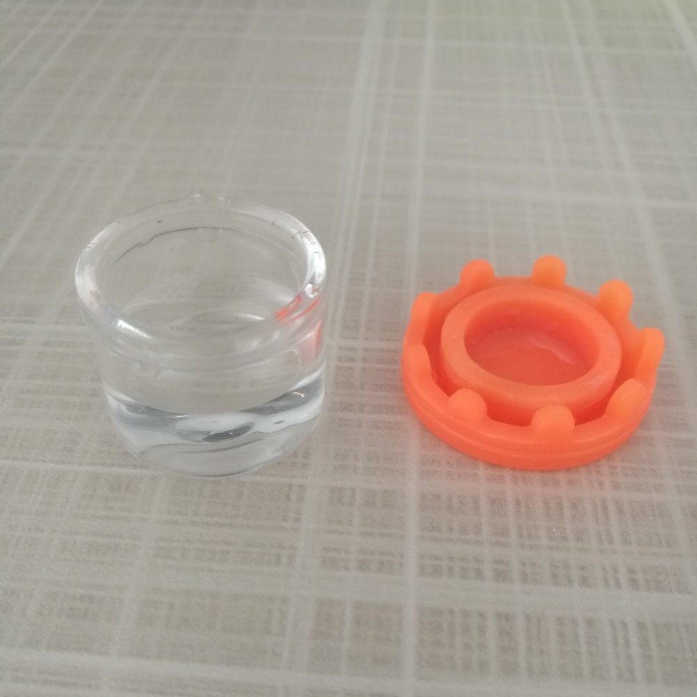 Glass concentrate jar container soft drippy silicone lid mini glass jar 6ml