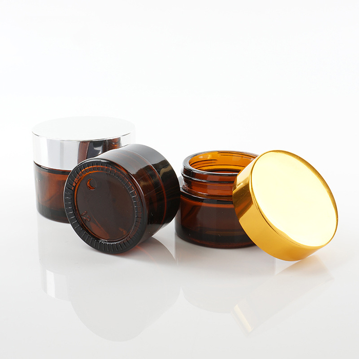 Glass cosmetic cream jars diamond cream jar acryl amber marble cosmetic jar