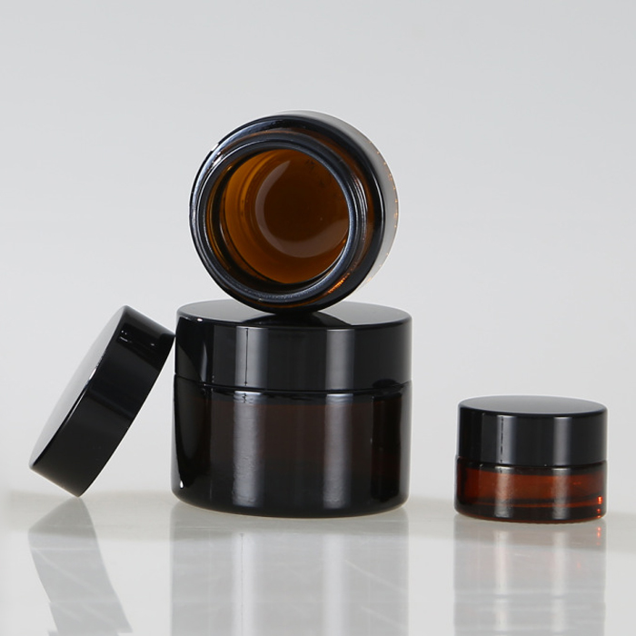 Glass cosmetic cream jars luxury cream jar 0.17oz luxury glass jar for cosmetics cream