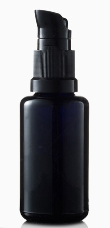Glass cosmetic essential oil 100 ml glass bottle dark violet