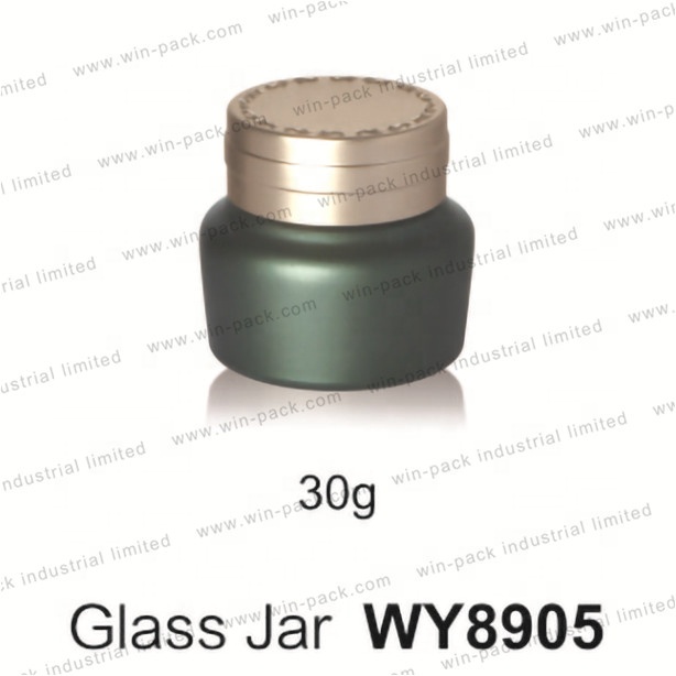 Glass cream jar with shiny cap for 2020 hot seller in high quality
