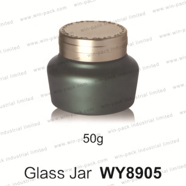Glass cream jar with shiny cap for 2020 hot seller in high quality