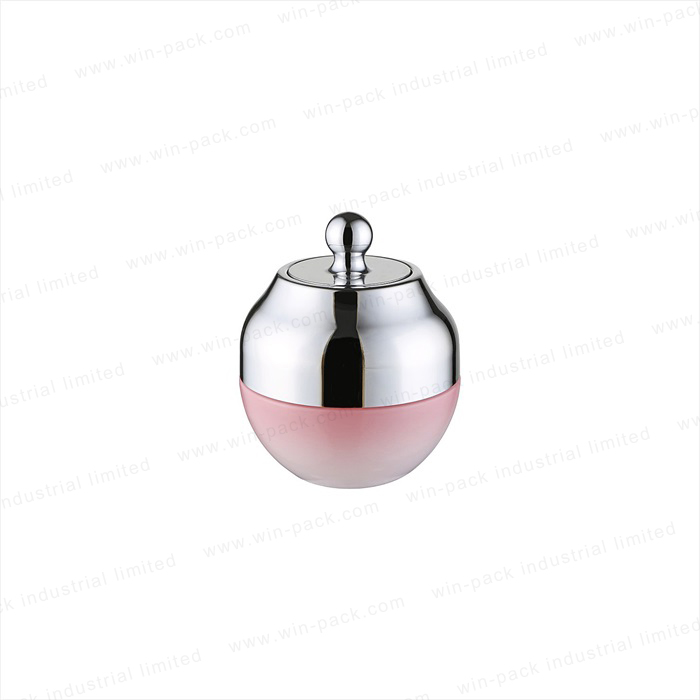 Glass dropper bottle 50ml special round flat shape lotion bottle 120ml customized transparent gradient pink color of the bottle