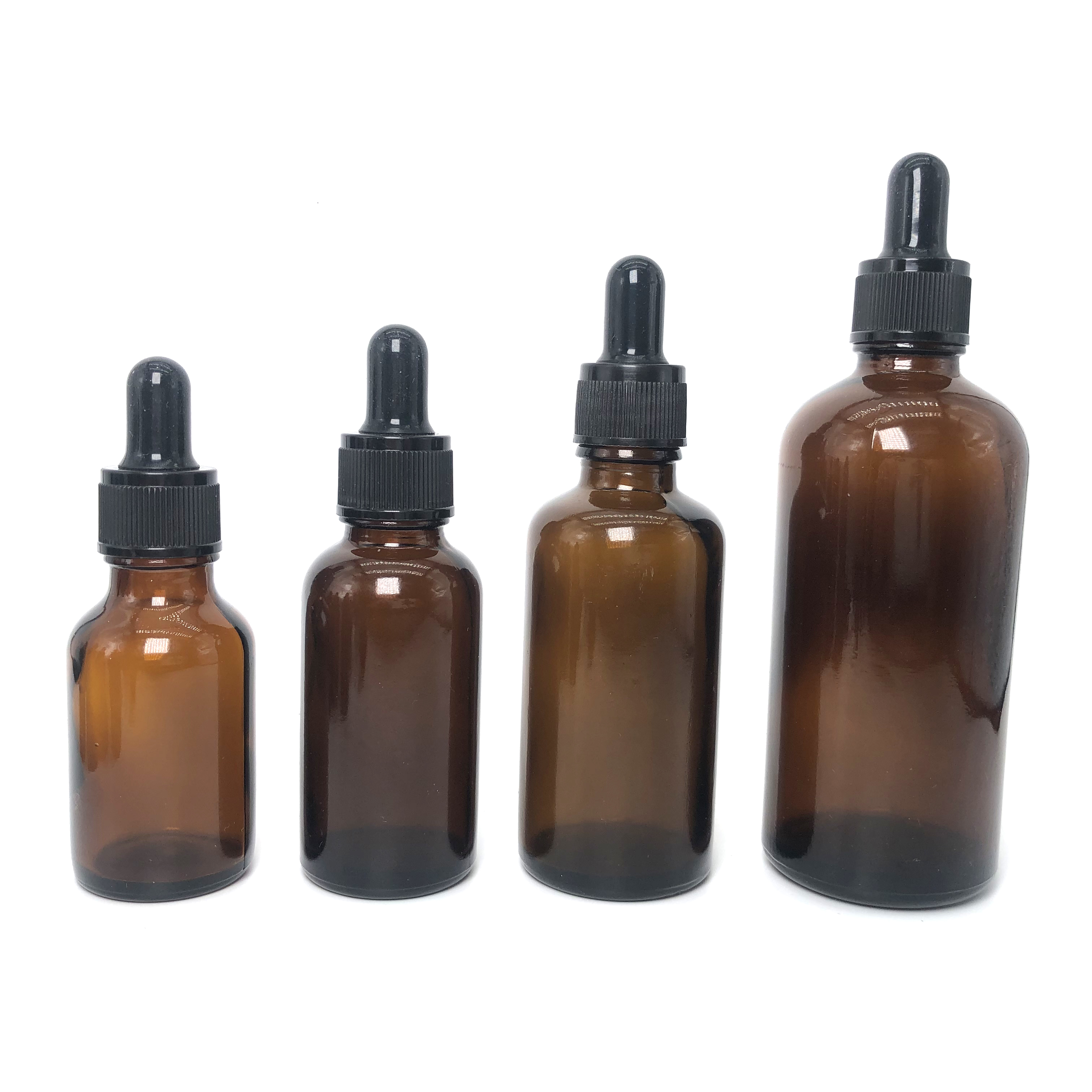 Glass dropper clear amber Medical liquid essential oil package bottle