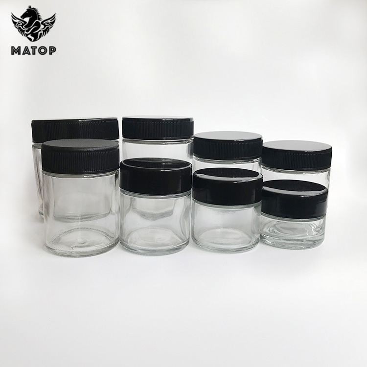 Glass factory Custom size weed bottle jar flower