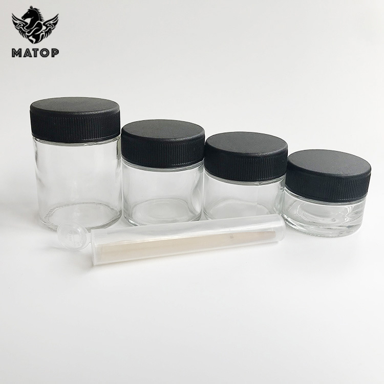 Glass factory production 2oz and 4oz glass cosmetic jars