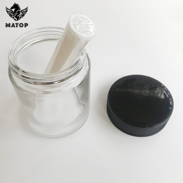 Glass factory production 2oz and 4oz glass cosmetic jars