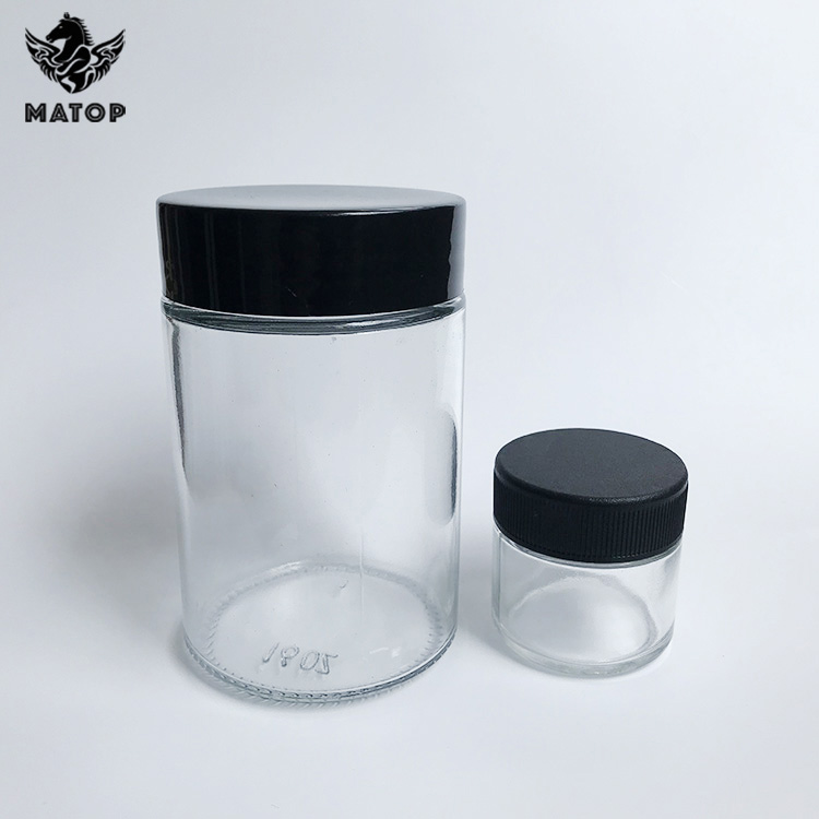 Glass factory sales big size jar 16oz for weed flower