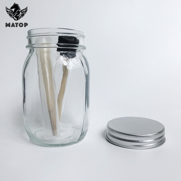 Glass factory sales big size jar 16oz for weed flower