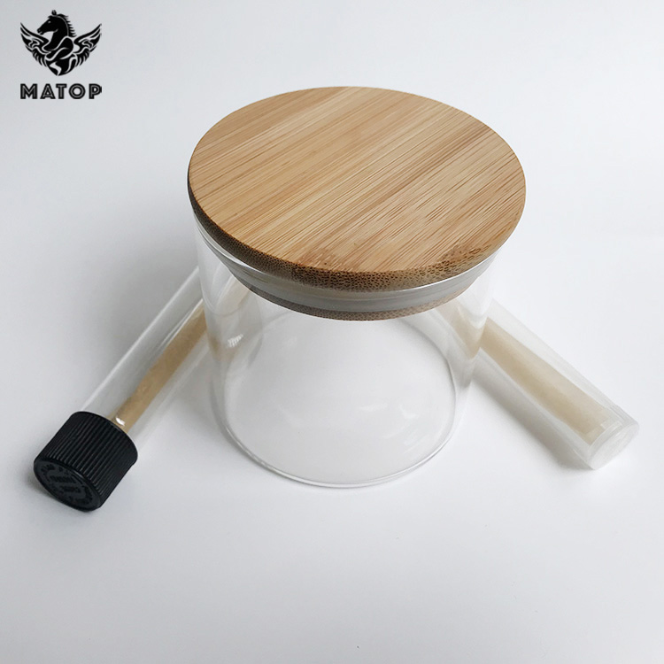 Glass factory sales big size jar 16oz for weed flower