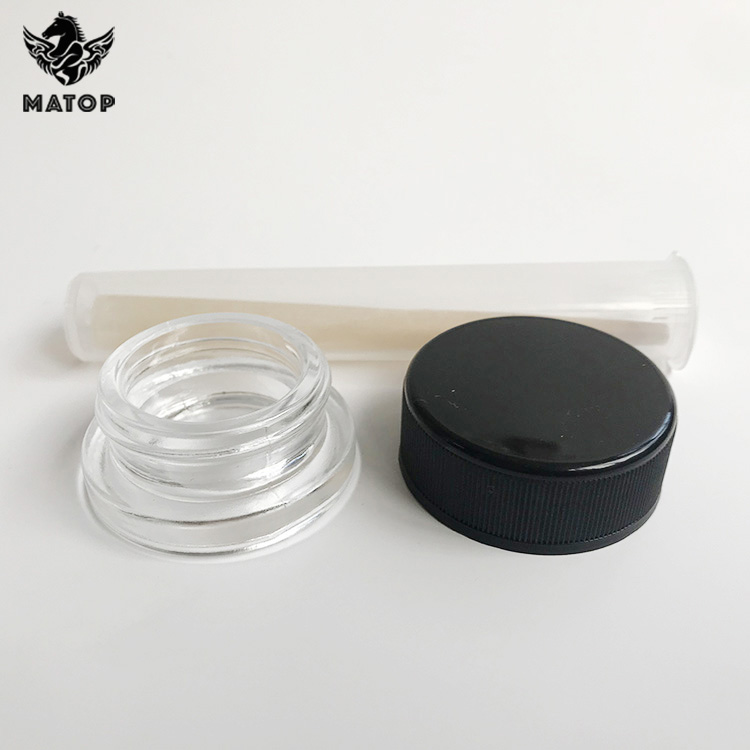 Glass factory wholesale OEM 5ml child resistant jar