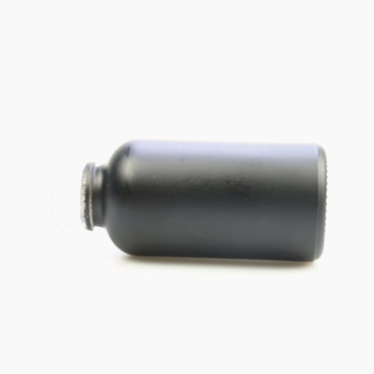 Glass food grade 30ml matt black dropper 1 oz essential oil bottles with bamboo lid