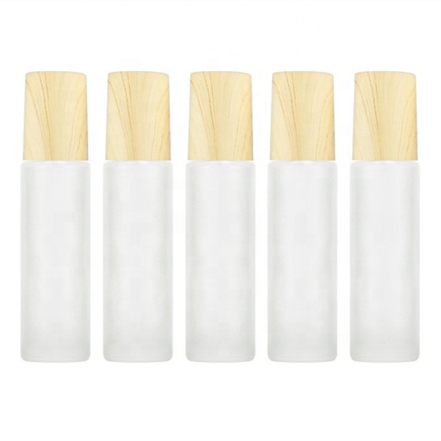 Glass gem roller ball bottle for essential oil 10ml frosted roll on bottle