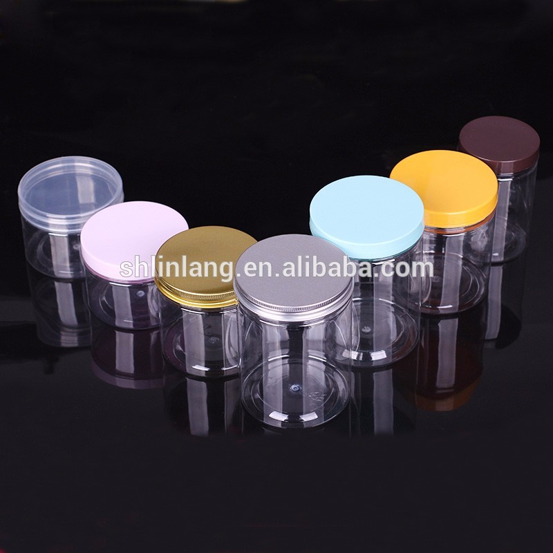 Glass jar containers with metal lid wide mouth 16oz 9oz 6oz 8oz 4oz 12oz straight side glass jar for honey