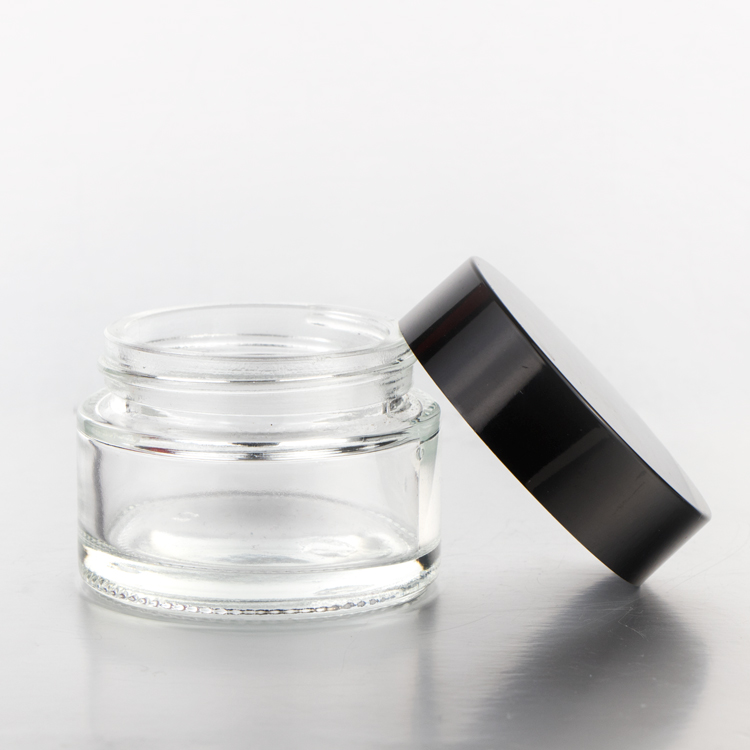 Glass jar manufacturers 5g 10g 20g 50g 100g empty cosmetic cream food jar glass with lid