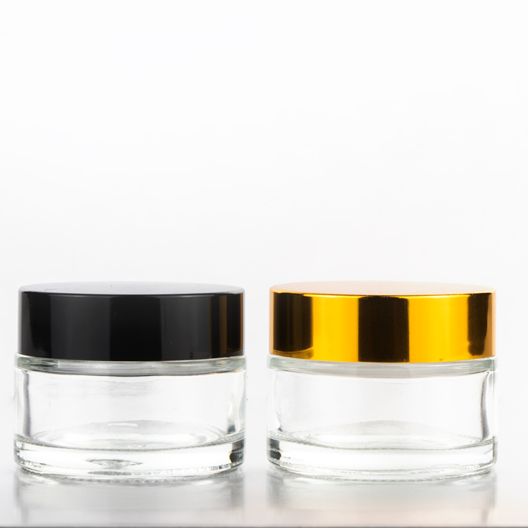 Glass jar manufacturers 5g 10g 20g 50g 100g empty cosmetic cream food jar glass with lid