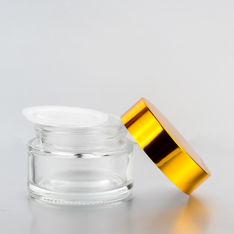Glass jar manufacturers 5g 10g 20g 50g 100g empty cosmetic cream food jar glass with lid