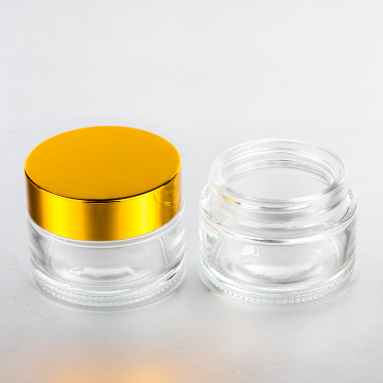 Glass jar manufacturers 5g 10g 20g 50g 100g empty cosmetic cream food jar glass with lid