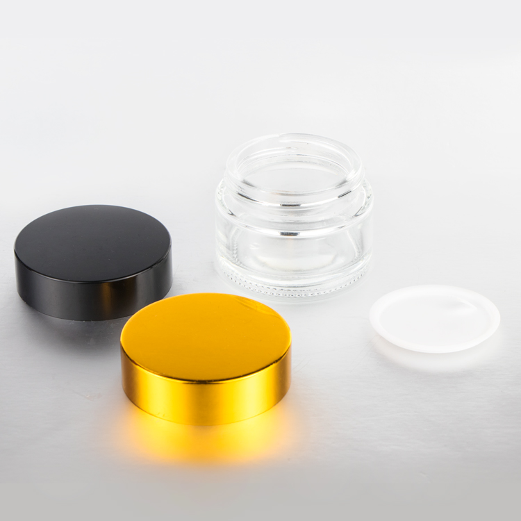 Glass jar manufacturers 5g 10g 20g 50g 100g empty cosmetic cream food jar glass with lid