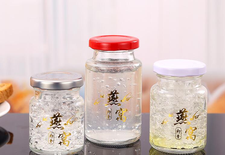 Glass jar supplier beautiful wholesale glass jars edible bird's nests soup storage bottle
