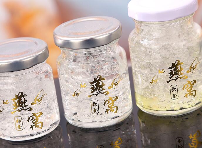 Glass jar supplier beautiful wholesale glass jars edible bird's nests soup storage bottle