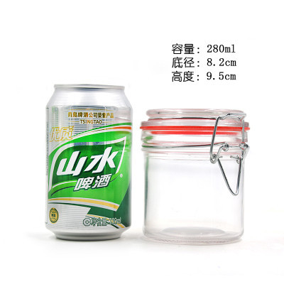 Glass jars air tight glass bottle food storage buckle sealed glass jars kitchen storage jars
